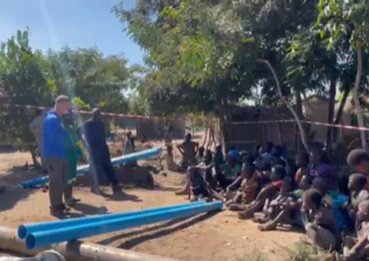 Water well drilling in Msundwe, Malawi